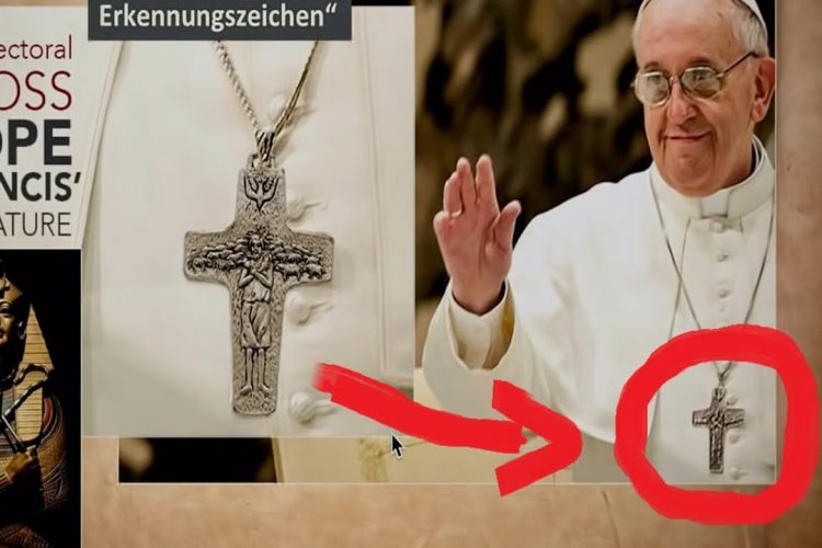 Trägt Papst Franziskus hier – Satan auf dem Kreuz?