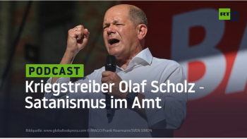 Kriegstreiber Olaf Scholz Satanismus im Amt