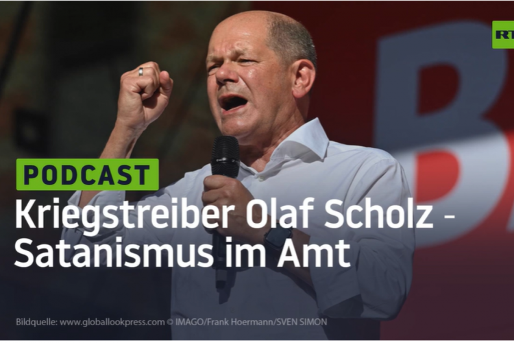 Kriegstreiber Olaf Scholz Satanismus im Amt