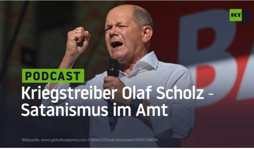 Kriegstreiber Olaf Scholz Satanismus im Amt