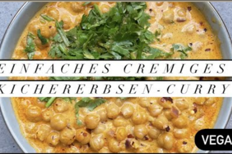 Kichererbsen-Curry Rezept VEGAN super cremig |Studentenküche
