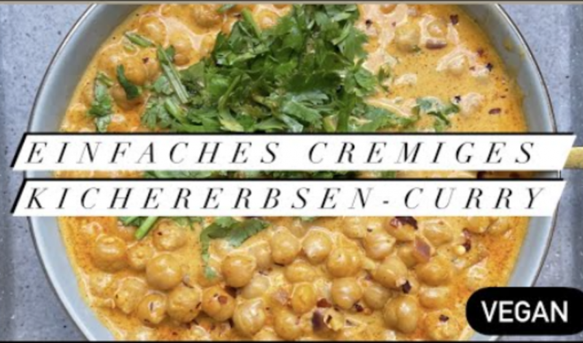 Kichererbsen-Curry Rezept VEGAN super cremig |Studentenküche