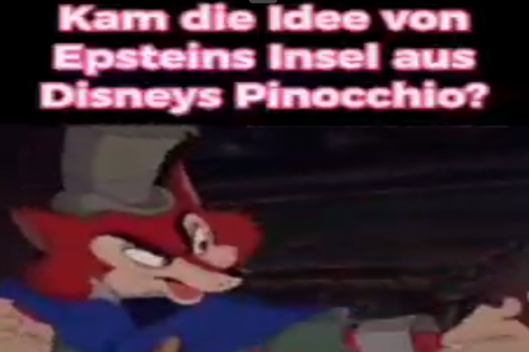 Kamm die Idee von Epsteins Insel aus Disneys Pinocchio