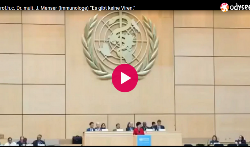 Prof.h.c. Dr. mult. J. Menser (Immunologe) „Es gibt keine Viren.“