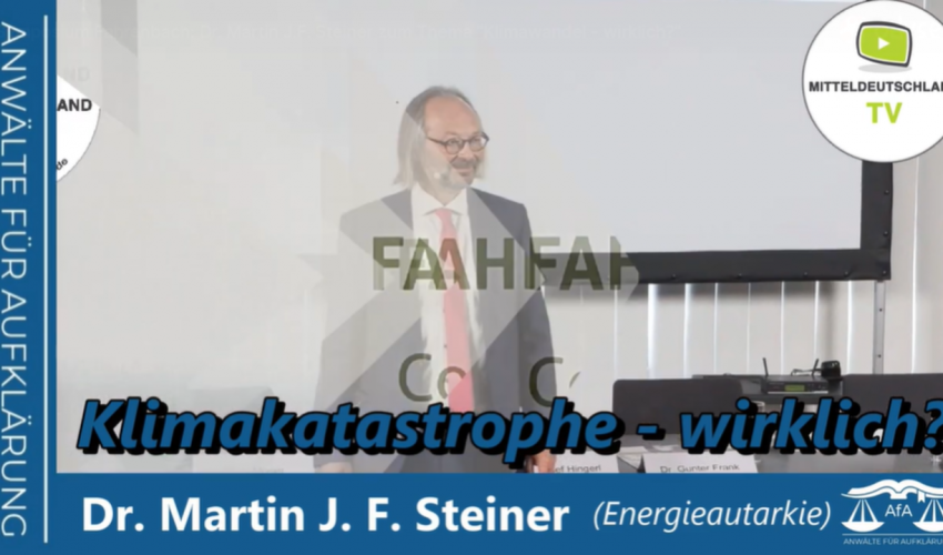 Symposium Fahrenbach: Dr. Martin J.F. Steiner zum Thema „Klimawandel – wirklich?“