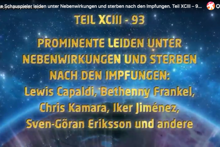 Berühmte Schauspieler leiden unter Nebenwirkungen und sterben nach den Impfungen. Teil XCIII – 93@Alcyon Pleyaden🙈🐑🐑🐑 COV ID1984