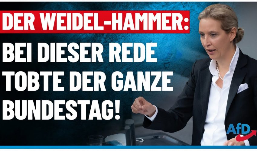 Der Weidel-Hammer: Bei dieser Rede tobte der Bundestag! – AfD – Alice Weidel