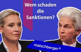 Marie-Agnes Strack-Zimmermann (FDP) und Alice Weidel (AfD) im Gespräch | maischberger