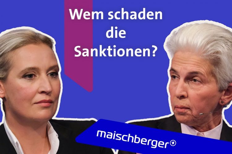 Marie-Agnes Strack-Zimmermann (FDP) und Alice Weidel (AfD) im Gespräch | maischberger