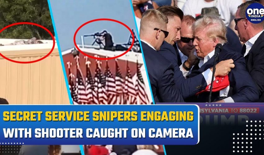 Trump Assassination Bid: Moment When US Secret Service Snipers Engage With Shooterl Caught On Cam