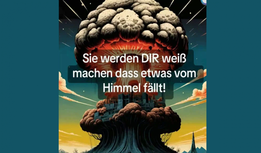 Sie werden Dir weiß machen dass etwas vom Himmel fällt!