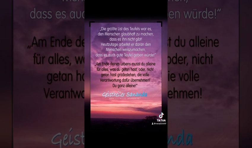 Geistheiler Sananda~Gott hat uns den freien Willen geschenkt“! Der Mensch trägt Eigenverantwortung!
