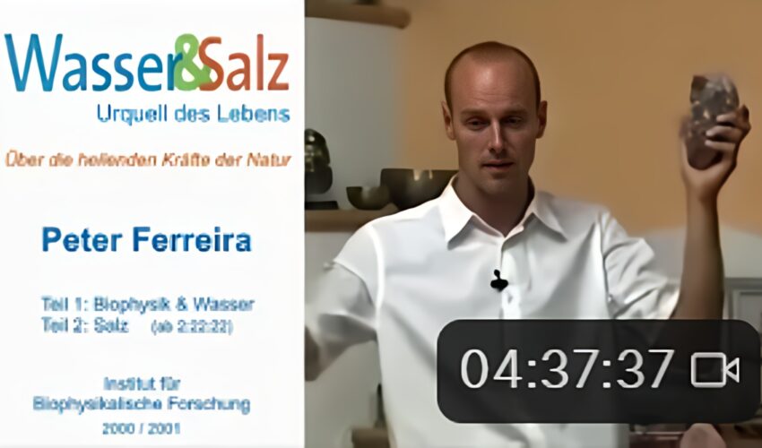 Sensationell guter Vortrag über das Leben(KOMPLETT) ( Wasser , Kristalle und Salz ) Peter Ferreira